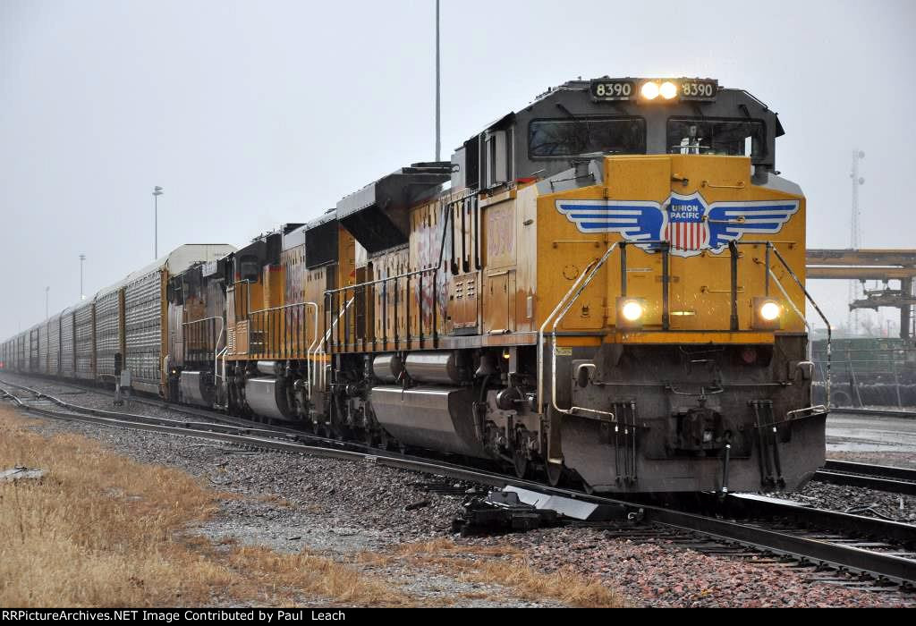 Vehicle train departs Yard Center